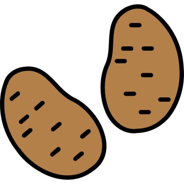 Bir patates ikonunun vektör çizimi