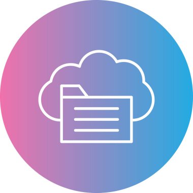 Bulut. Web simgesi basit illüstrasyon