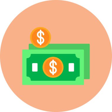 Para için. Web simgesi basit illüstrasyon