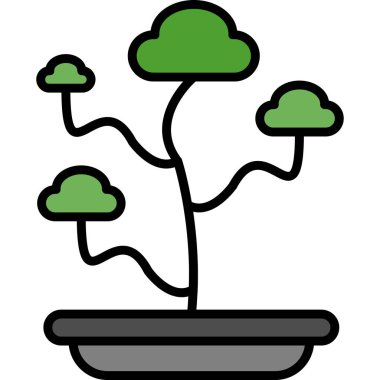 Ağaç. Web simgesi basit illüstrasyon