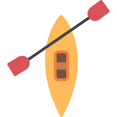 Kano ikonu. Web için kano vektör simgelerinin basit çizimi