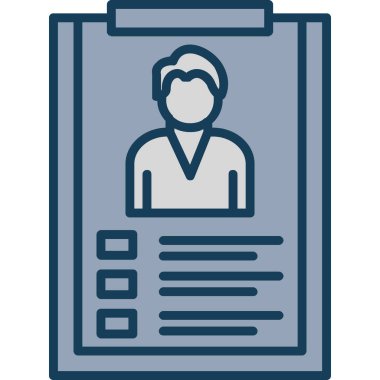 Kimlik. Web simgesi basit illüstrasyon