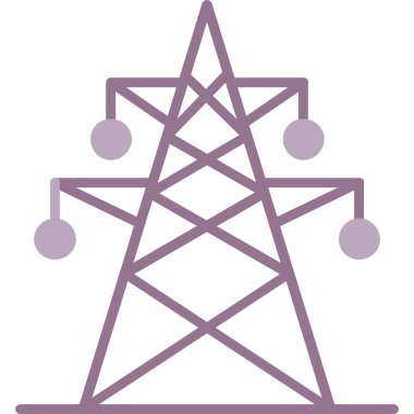 Bir elektrik santralinin vektör illüstrasyonu