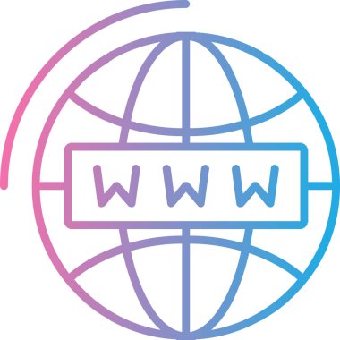 global internet. Web simgesi basit illüstrasyon