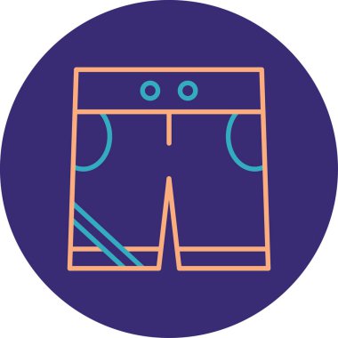 Modern şortların vektör illüstrasyonu