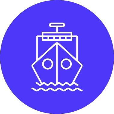 Gemi. Web simgesi basit illüstrasyon