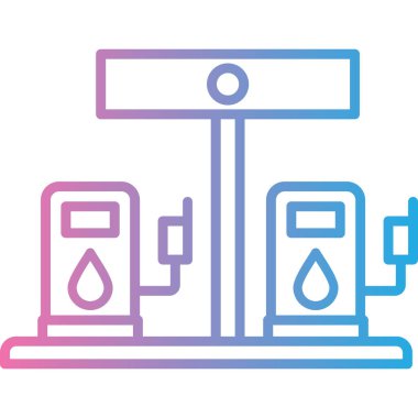 benzinlik ikonu vektör illüstrasyonu