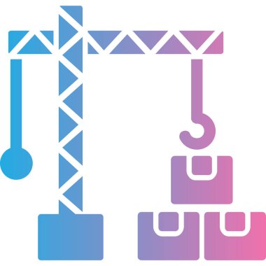 Yapı vinç simgesini düz biçimde inşa etmek