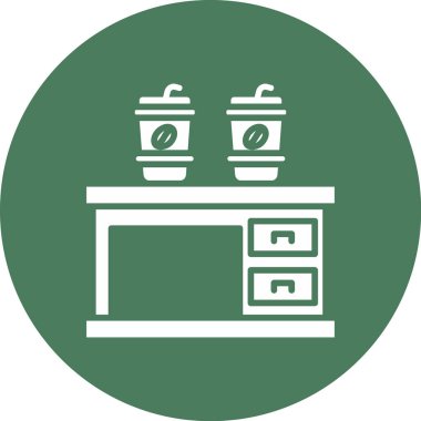 kahve makinesi ikon vektör illüstrasyonu