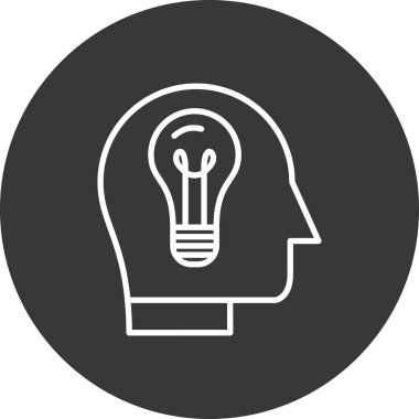 fikir simgesi, vektör illüstrasyonu