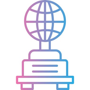 Dünya küresel ikon vektör illüstrasyonuName