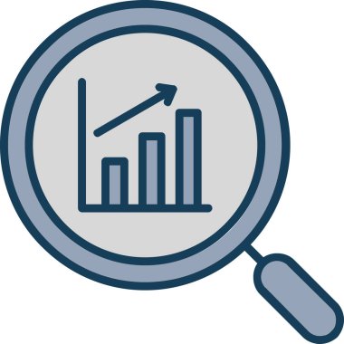Doldurulmuş dış hatlar biçiminde analitik iş grafiği simgesi