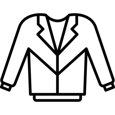 Ceket. Web simgesi basit tasarım