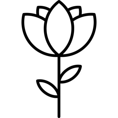 çiçek simgesi vektör illüstrasyonu