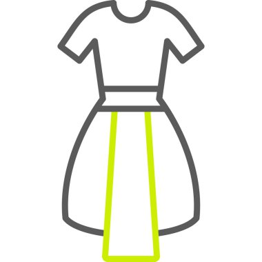 Elbise. Web simgesi basit illüstrasyon