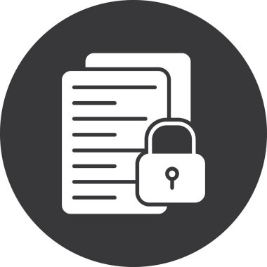 belge kilidi belgesi simgesi somut biçimdedir