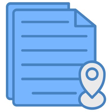 Harita. Web simgesi basit illüstrasyon