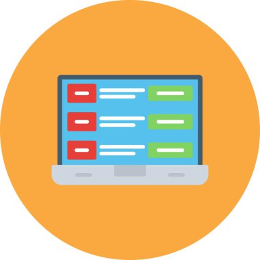 veritabanı. Web simgesi basit illüstrasyon