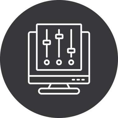 Bilgisayar simgesinin vektör illüstrasyonu