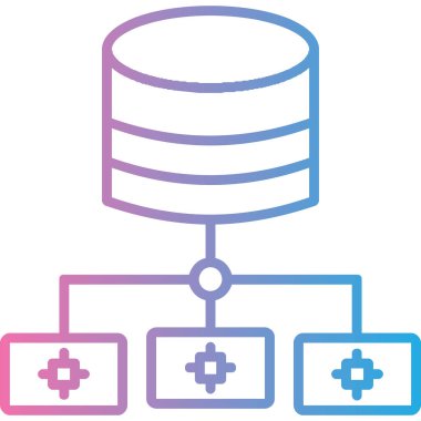 veritabanı. Web simgesi basit illüstrasyon