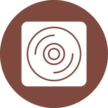 Beyaz arkaplanda vektör cd düz simgesi