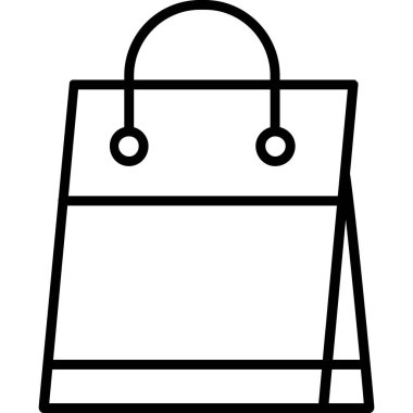 çanta alışveriş simgesi vektör illüstrasyonu
