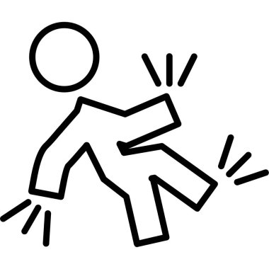 Kaza kazası ikonu ana hatlar biçiminde