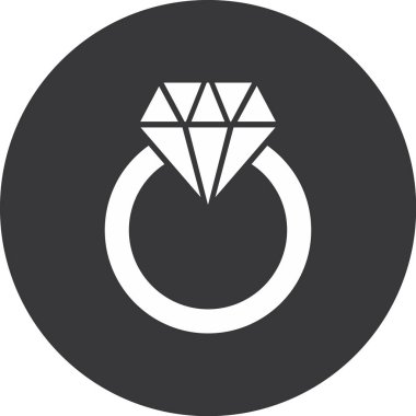 Elmas yüzük katı biçimde simge