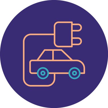 Modern oto tamir simgesinin vektör illüstrasyonu