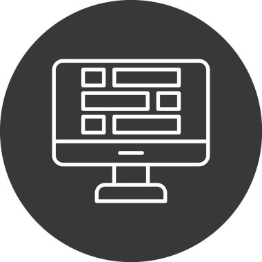 bilgisayar simgesi vektör illüstrasyonu