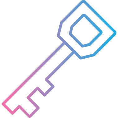 anahtar simgesi, vektör illüstrasyonu basit tasarım