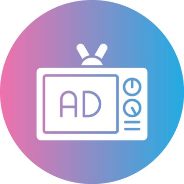 Modern reklam simgesinin vektör illüstrasyonu