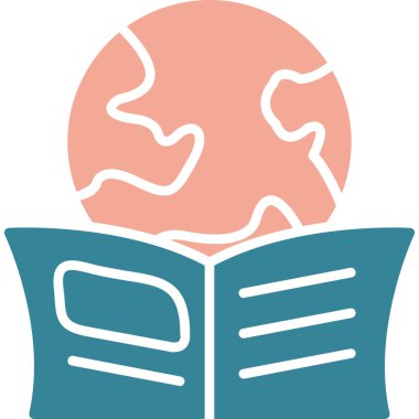 Yerküre küresi simgesi ana hatlarıyla doldurulmuş