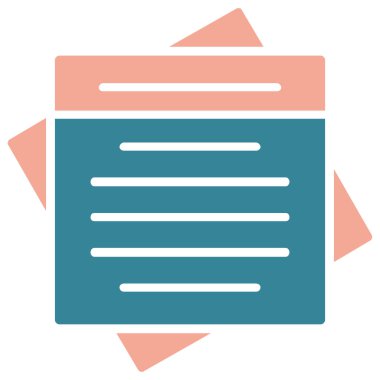 belge dosya düz simgesi, vektör, illüstrasyon