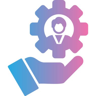 Ampul dişlisi simgesi, vektör illüstrasyonu