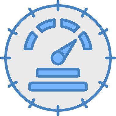 Hız göstergesi. Web simgesi basit illüstrasyon