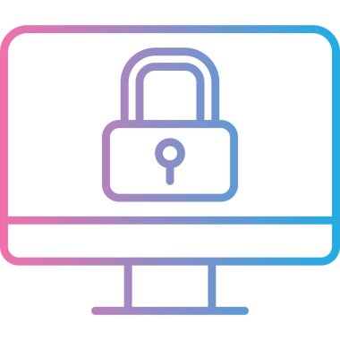 Kilit. Web simgesi basit illüstrasyon