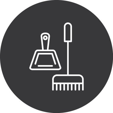 Temizlik fırça simge vektör çizim