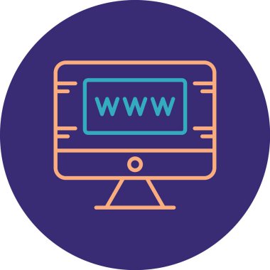 tarayıcı simgesi vektör illüstrasyonu