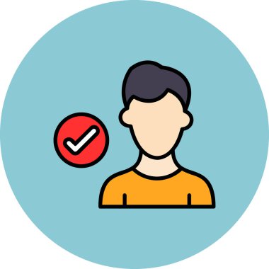 Bir insan simgesinin vektör illüstrasyonu