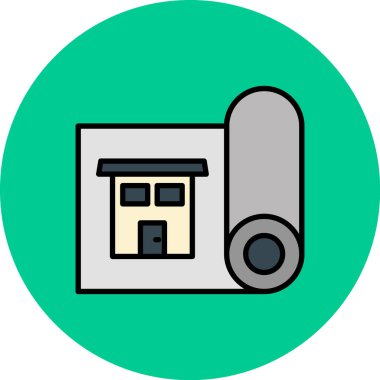 Vektör ev simgesi, vektör illüstrasyonu