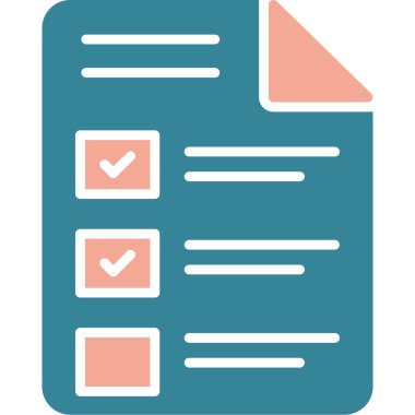 Kontrol listesi vektör simgesi, modern biçim