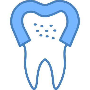 diş simgesi vektör illüstrasyonu