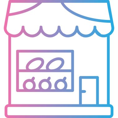 Dükkan. Web simgesi basit illüstrasyon