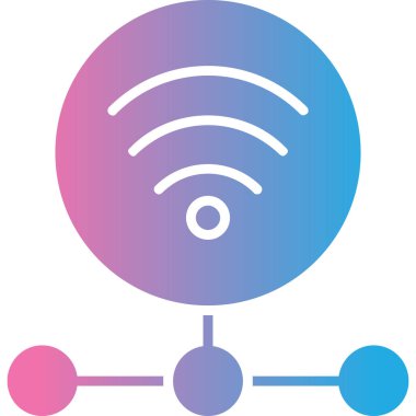 Wi-Fi simgesinin vektör illüstrasyonu