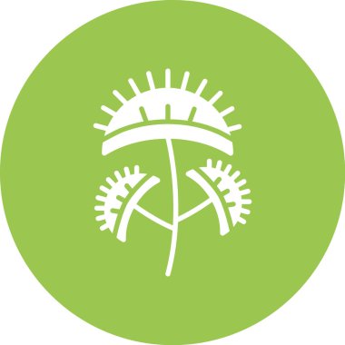 Bir ağaç simgesinin vektör illüstrasyonu