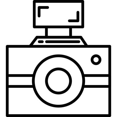 kamera fotoğraf simgesi ana hatlar biçiminde