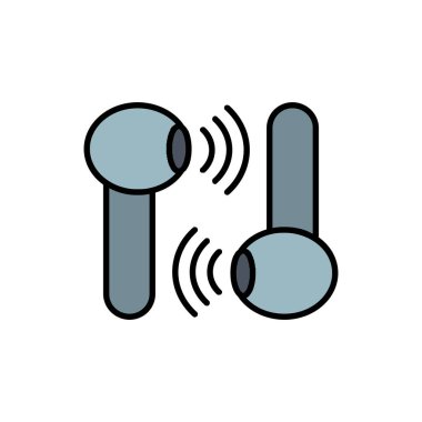 ses vektörü düz renk simgesi