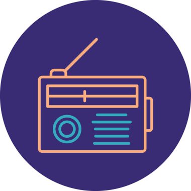 radyo simgesi vektör illüstrasyonu