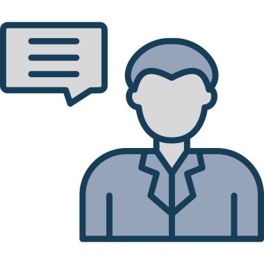 iş ve ofis çizgisi renkli vektör simgesi.